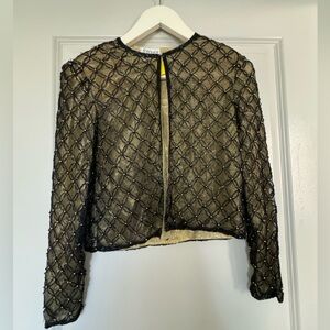Vintage gold sweater with embellishments